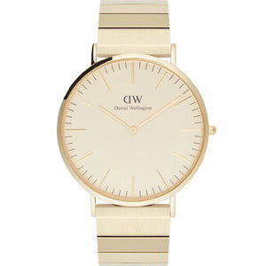Daniel Wellington Classic Piano Link Gold Unitone Gold Dial Men 40mm DW00100779