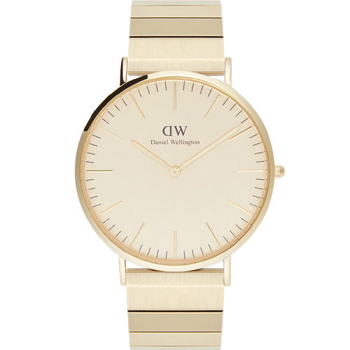 Daniel Wellington Classic Piano Link Gold Unitone Gold Dial Men 40mm DW00100779