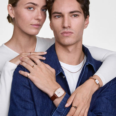 Daniel Wellington Marlon St Mawes Linen Rose Gold Linen Dial Men 36.3mm DW00100816