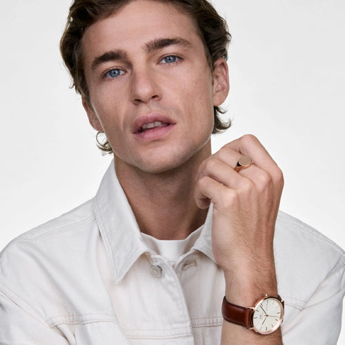 Daniel Wellington Classic Day Display St Mawes Rose Gold Champagne Dial Men 40mm DW00100829