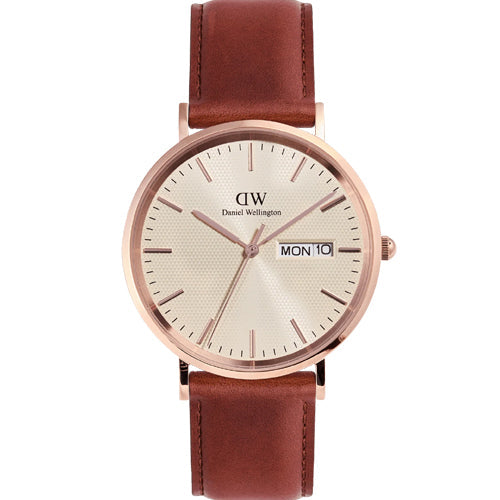 Daniel Wellington Classic Day Display St Mawes Rose Gold Champagne Dial Men 40mm DW00100829
