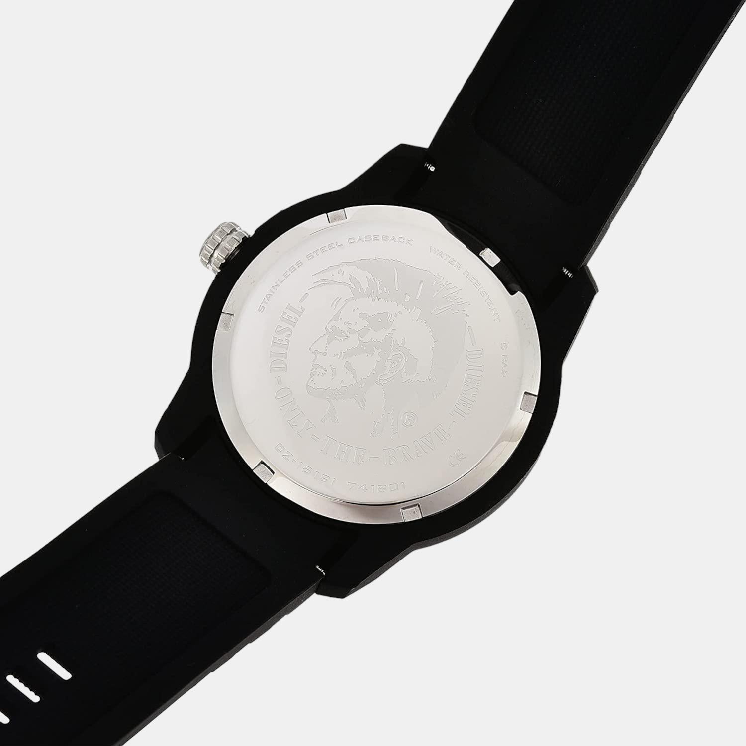 Armbar Silicone Men Quartz Brown Dial Analog Silicone Watch DZ1819