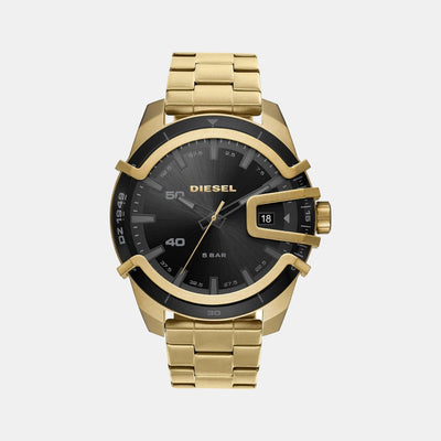 Caged Men Quartz Black Dial Analog Stainless Steel Watch DZ1949