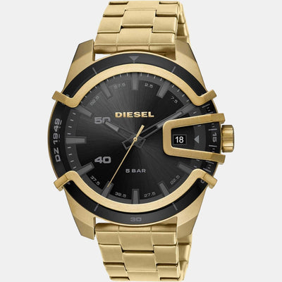 Caged Men Quartz Black Dial Analog Stainless Steel Watch DZ1949