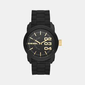 Double Down Men Quartz Black Dial Analog Silicone Watch DZ1972
