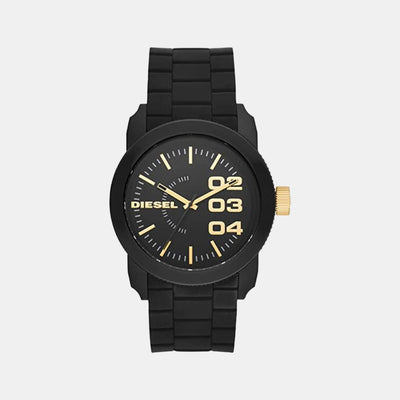 Double Down Men Quartz Black Dial Analog Silicone Watch DZ1972