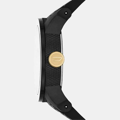 Double Down Men Quartz Black Dial Analog Silicone Watch DZ1972