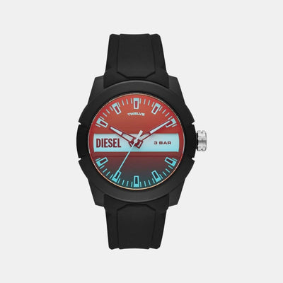 Double Up Men Quartz Brown Dial Analog Silicone Watch DZ1982