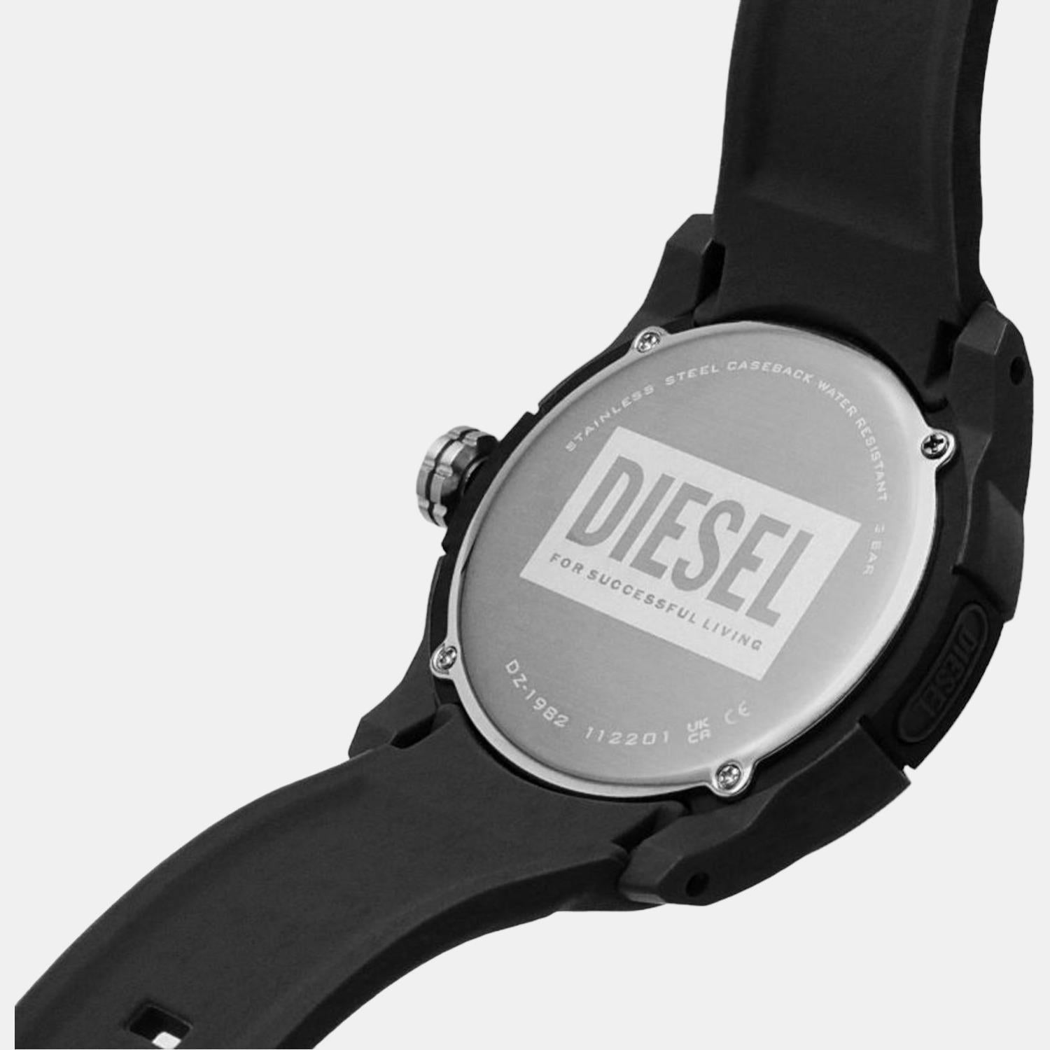 Double Up Men Quartz Brown Dial Analog Silicone Watch DZ1982