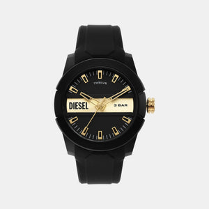 Double Up Men Quartz Black Dial Analog Silicone Watch DZ1997