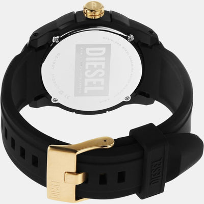 Double Up Men Quartz Black Dial Analog Silicone Watch DZ1997
