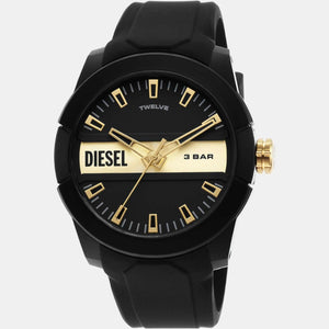 Double Up Men Quartz Black Dial Analog Silicone Watch DZ1997