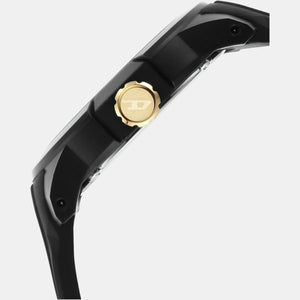 Double Up Men Quartz Black Dial Analog Silicone Watch DZ1997