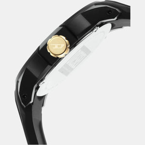 Double Up Men Quartz Black Dial Analog Silicone Watch DZ1997
