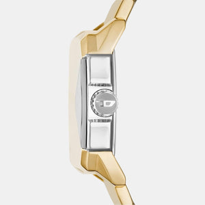 D.V.A. Men Quartz Gold Dial Analog Stainless Steel Watch DZ2154