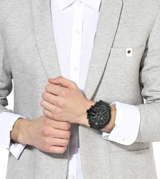Diesel Mega Chief Black Dial Men 59mm