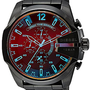 Diesel Mega Chief Red Dial Men 51mm