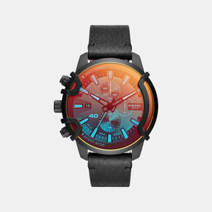 Griffed Men Quartz Black Dial Chronograph Leather Watch DZ4519
