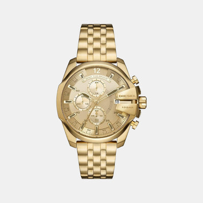 Baby Chief Men Quartz Gold Dial Chronograph Stainless Steel Watch DZ4565