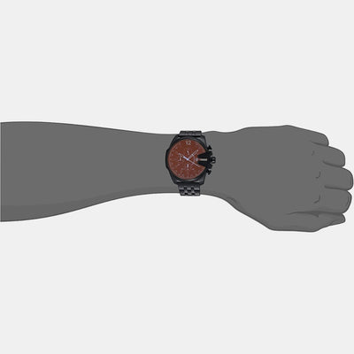 Baby Chief Men Quartz Red Dial Chronograph Stainless Steel Watch DZ4566