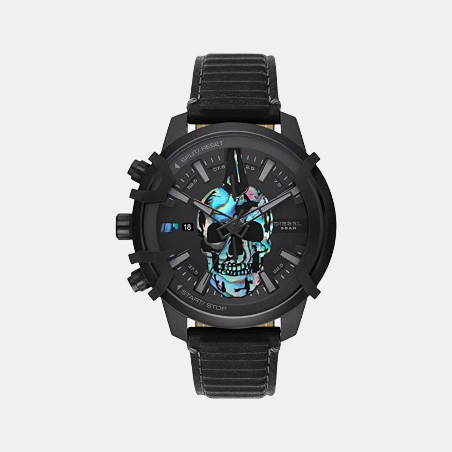 Griffed Men Quartz Black Dial Chronograph Leather Watch DZ4576