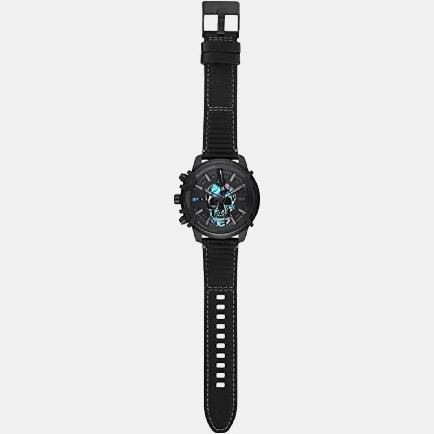 Griffed Men Quartz Black Dial Chronograph Leather Watch DZ4576