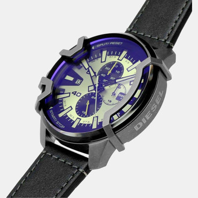 Griffed Men Quartz Two Tone Dial Chronograph Leather Watch DZ4584