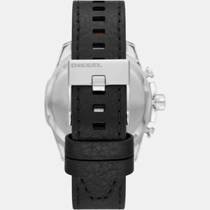 Baby Chief Men Quartz Black Dial Chronograph Leather Watch DZ4592