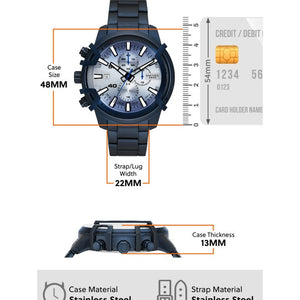 Diesel Griffed Silver Dial Men 48mm