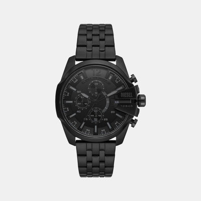 Baby Chief Men Quartz Black Dial Chronograph Stainless Steel Watch DZ4617