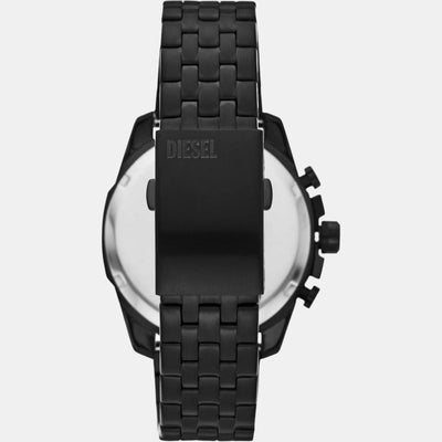 Baby Chief Men Quartz Black Dial Chronograph Stainless Steel Watch DZ4617