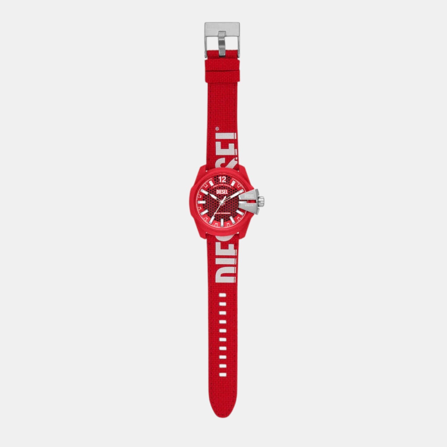 Baby Chief Men Solar Red Dial Analog Polyurethane Watch DZ4619