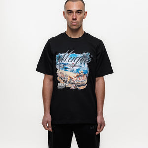 MAGIRI Dream Beach Printed Black T-Shirt