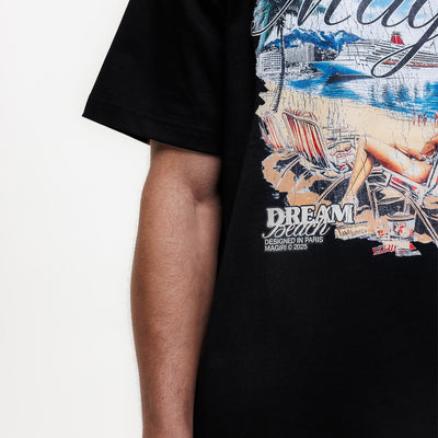 MAGIRI Dream Beach Printed Black T-Shirt