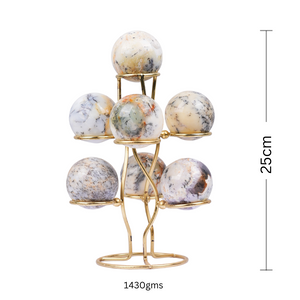 Dendrite Opal 7 Sphere/Ball With Stand