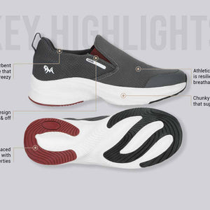 The Dependables : Dark Grey-Maroon