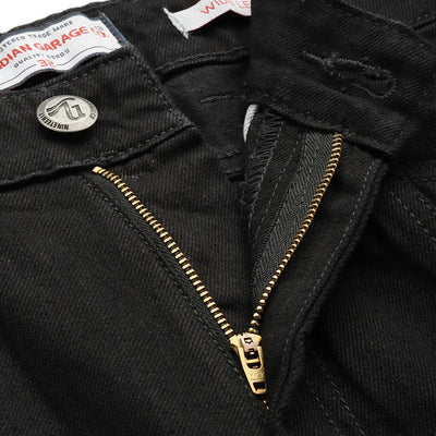 Men's Black Wide Leg Solid Jeans