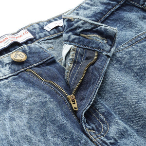 Men's Blue Dad Fit Solid Jeans