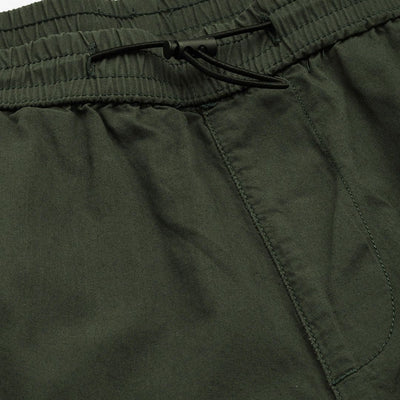 Men's Green Relaxed Fit Solid Utility Cargo Jogger