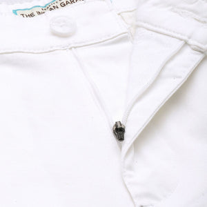 Men's White Regular Fit Solid Chino Shorts