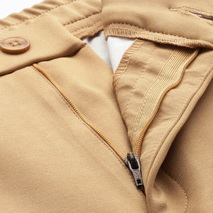 Men's Brown Relaxed Fit Solid Chinos