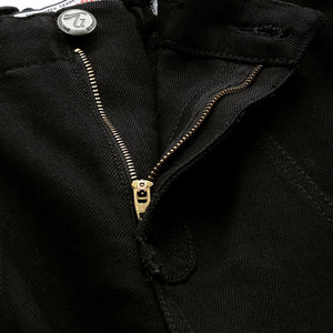 Men's Black Wide Leg Solid Convertible Cargo Jeans