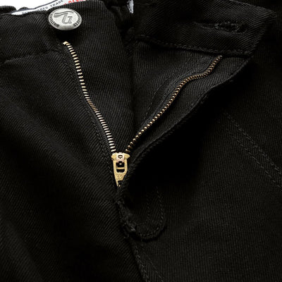 Men's Black Wide Leg Solid Convertible Cargo Jeans