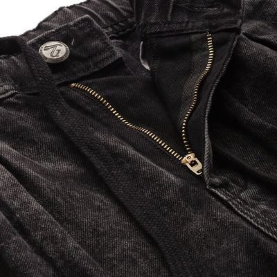 Men's Black Relaxed Fit Solid Denim Joggers