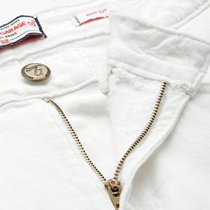 Men's White Bootcut Solid Stretchable Jeans