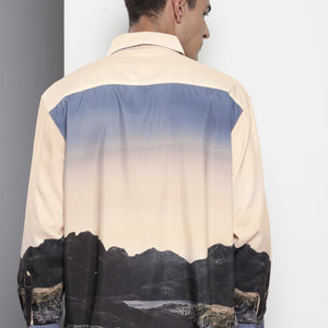 Men's Multicolor Oversized Metaverse Street Wear Shirt