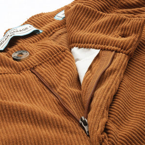 Men's Brown Straight Fit Textured Trousers
