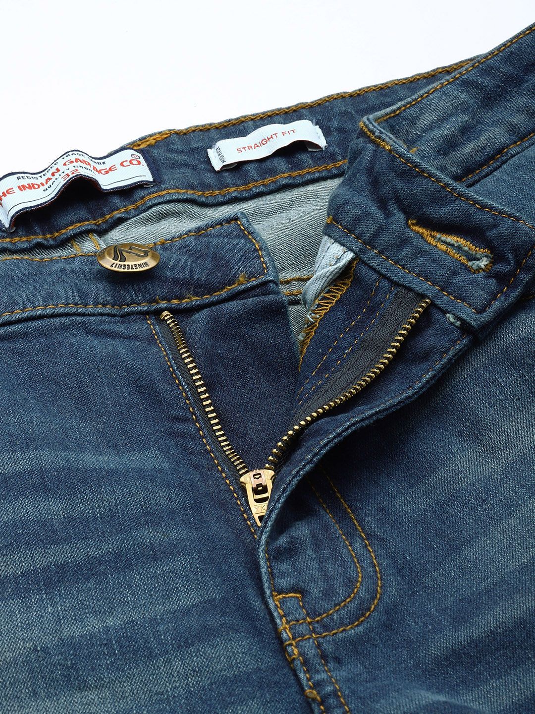 Men's Blue Slim Straight Fit Solid Jeans