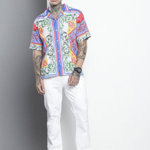 Men's Multicolor Oversized Kitch Street Wear Shirt