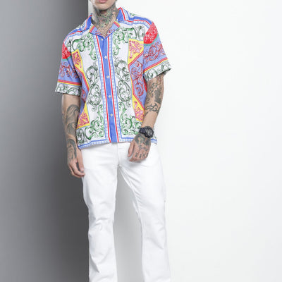 Men's Multicolor Oversized Kitch Street Wear Shirt
